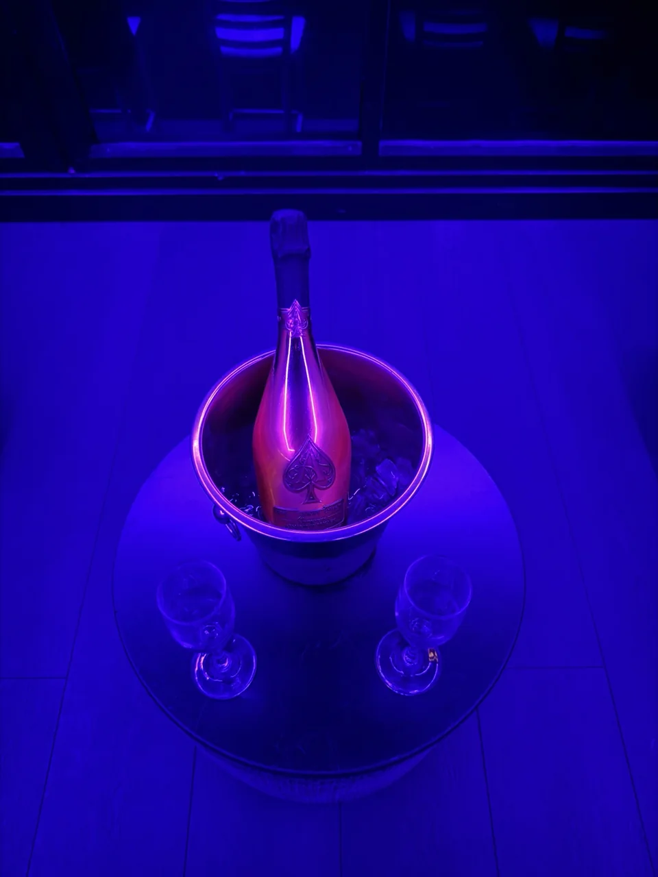 Champagne presented on ice at Lace West Nyack